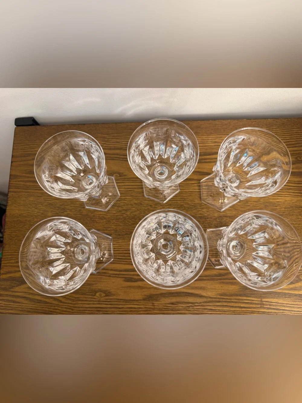 Cristal d’Arques Chaumont Wine Goblets Set of 6 Vintage 5.25” French Glass